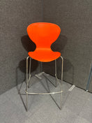 Sienna one piece shell stool with chrome legs - Various plastic seat colours