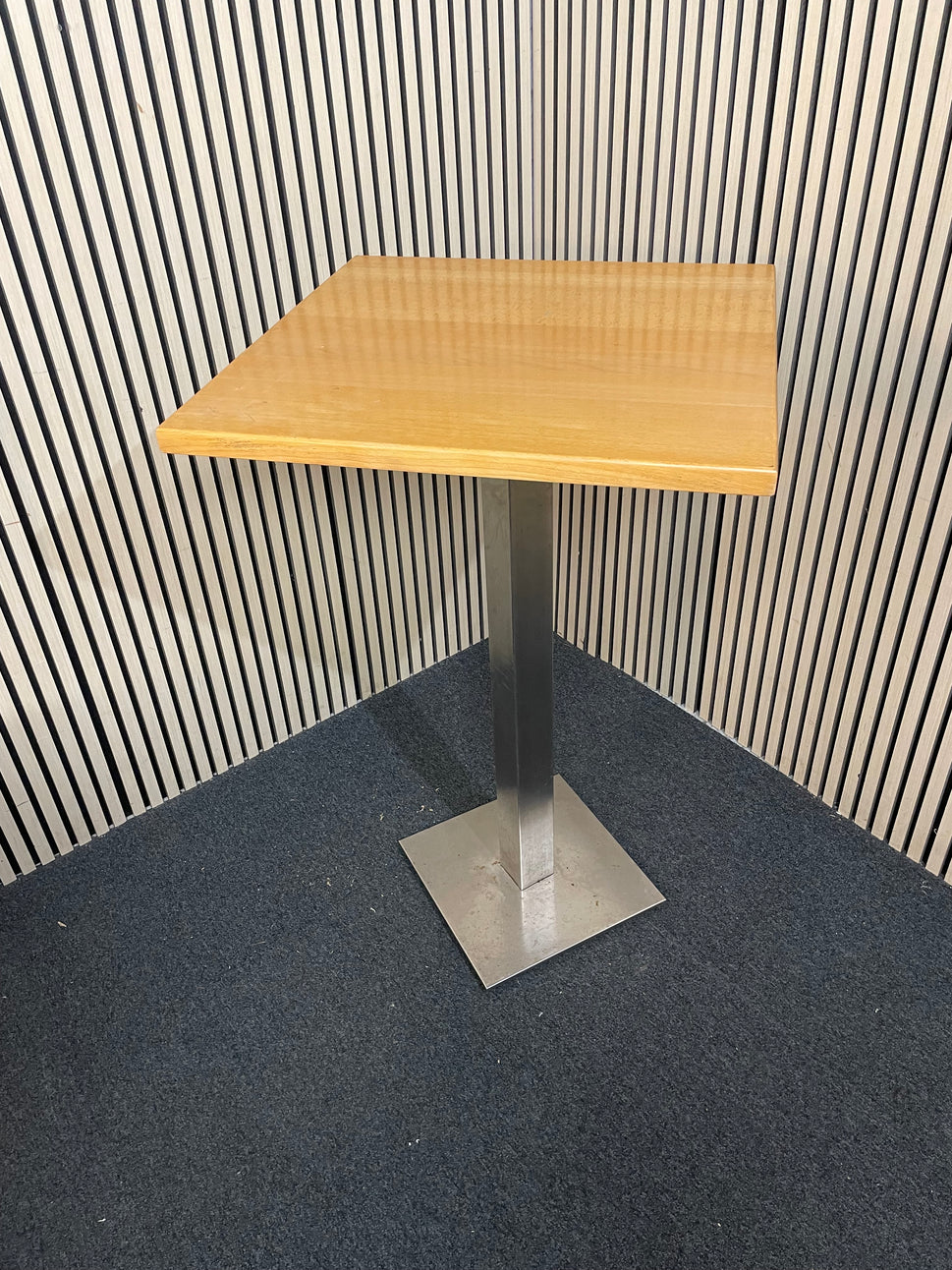 High Bar Table Metal Base - wooden top 70cm x 70cm x 110 cm high 1126