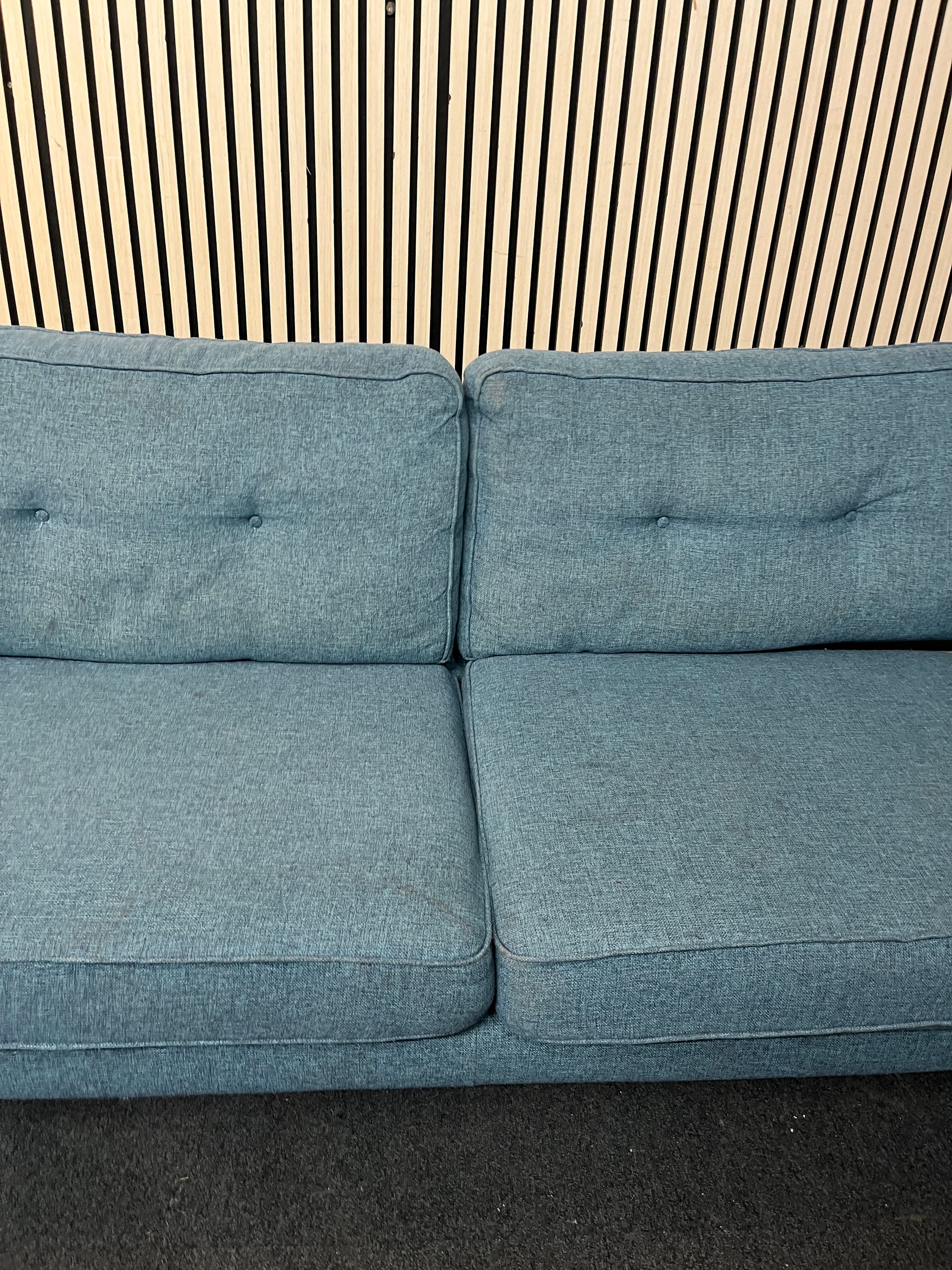 Large 3 seater Teal mixed fabric sofa (230 cm width) 43393