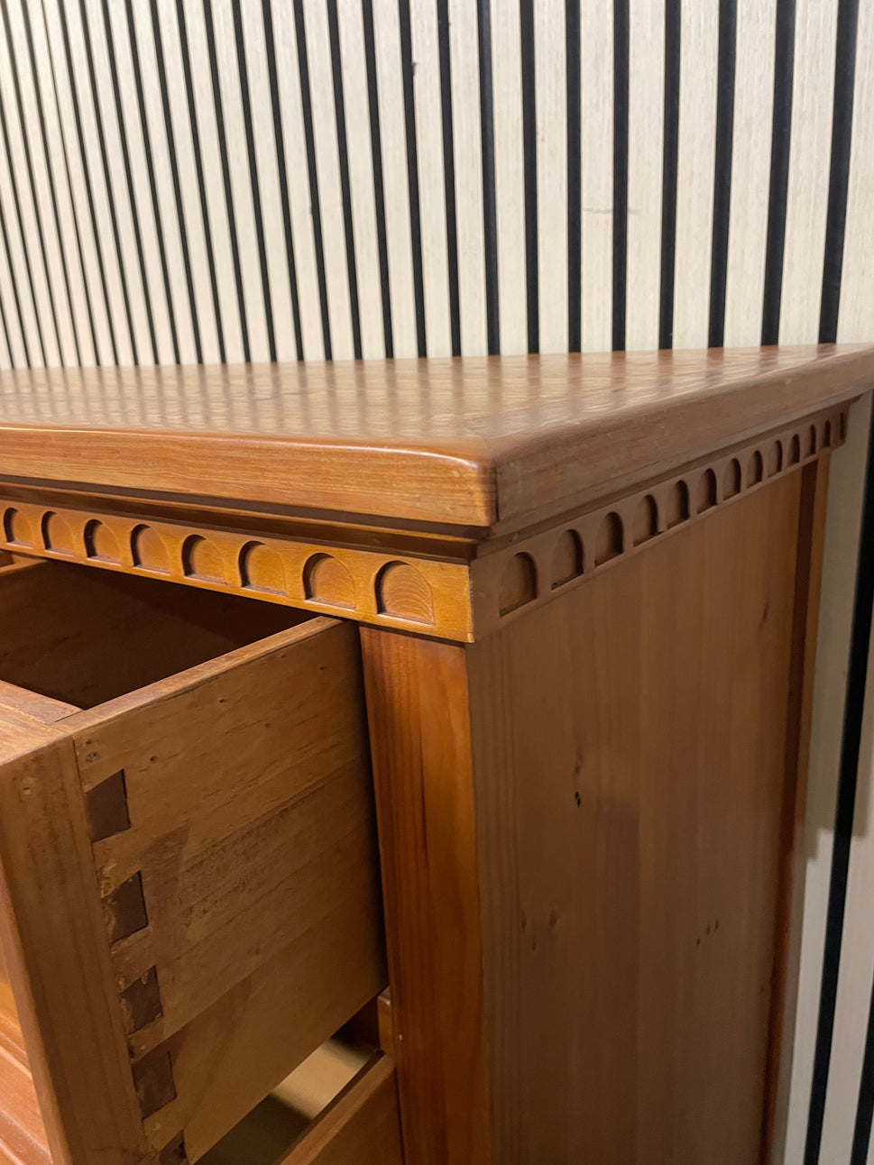 Solid natural pine 1+2+3 large chest of drawers (H 91 x W 110 x D 50 cm) 2425