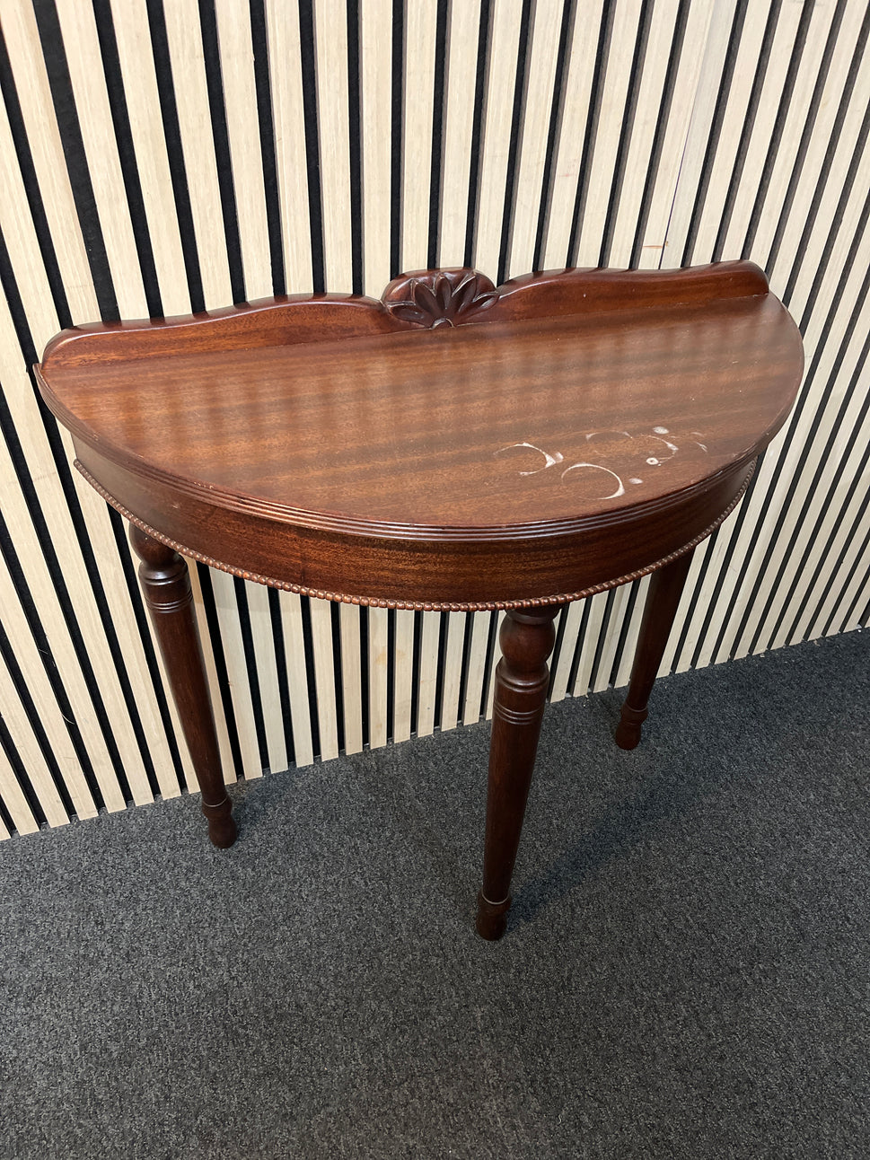 Mahgoany half moon hall stand 2425
