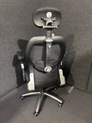 NEW Sandro mesh back executive chair with black air mesh seat, height adjustable arms, 5 star base. PRICE INC VAT