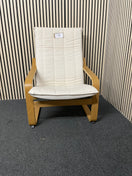 Bentwood lounge cream fabric armchair 44681