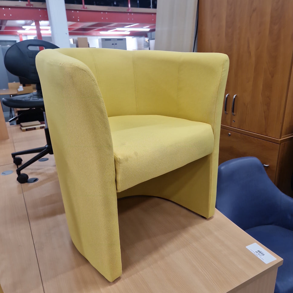 Slender 1 seater fabric reception tub chair