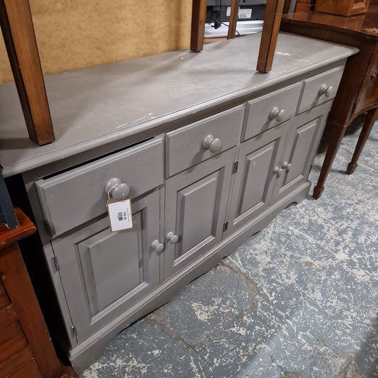 Grey sideboard solid wood 4 drawers