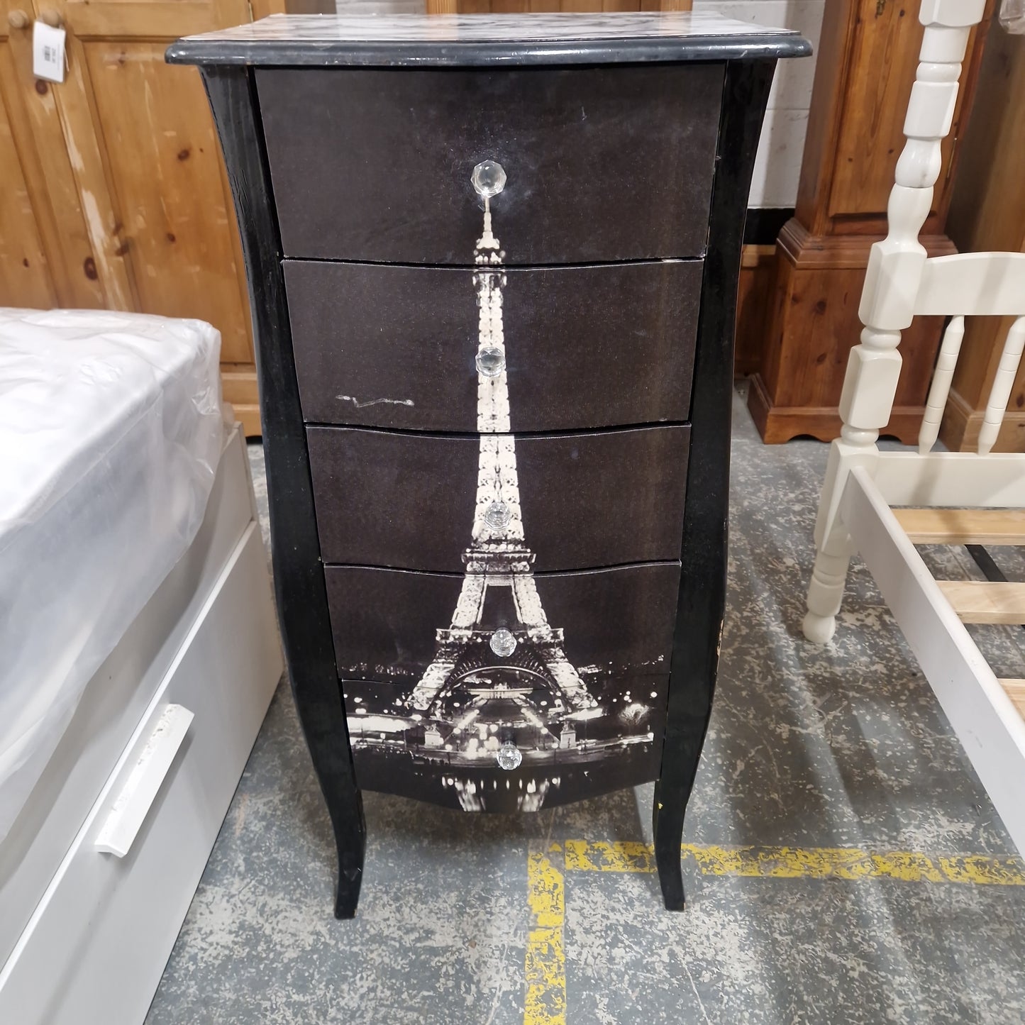 5 high bow fronted eiffel tower chest of dwrs