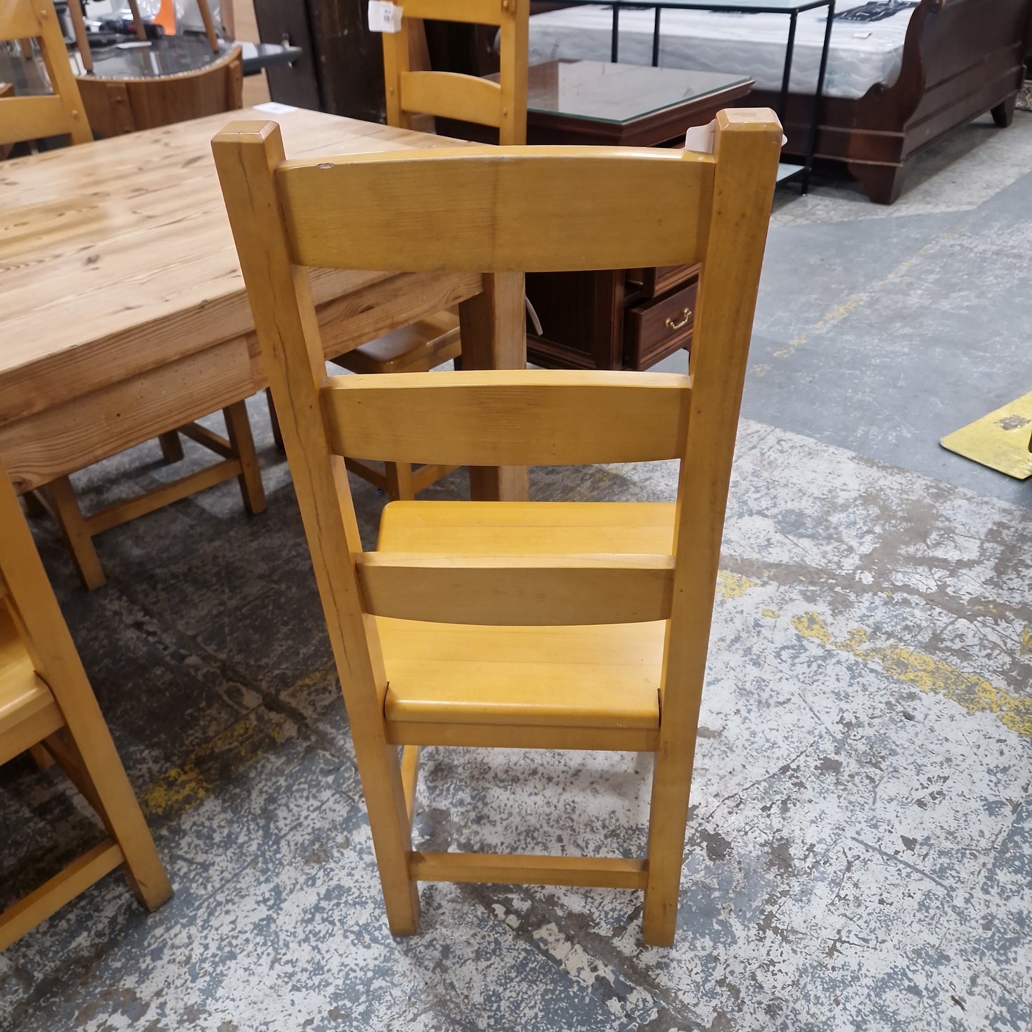 Solid wood high back kitchen chair