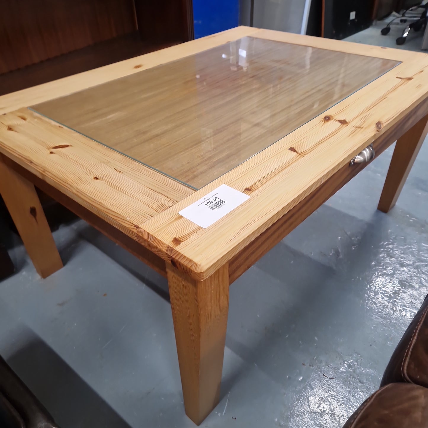 Large pine rectangular coffee table