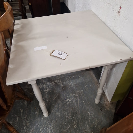 Small white square kitchen table
