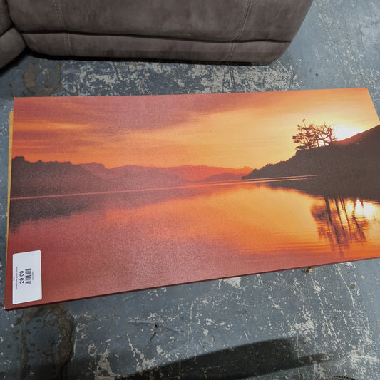 Canvas framed picture - sunset