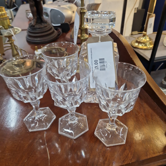 Tipperary Crystal decanter and 4 no. matching glasses