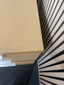 Light oak laminate 6 drawer chest, height 72 cm, width 139 cm, depth 55 cm 44707