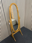Full-length stained beech cheval mirror 44744