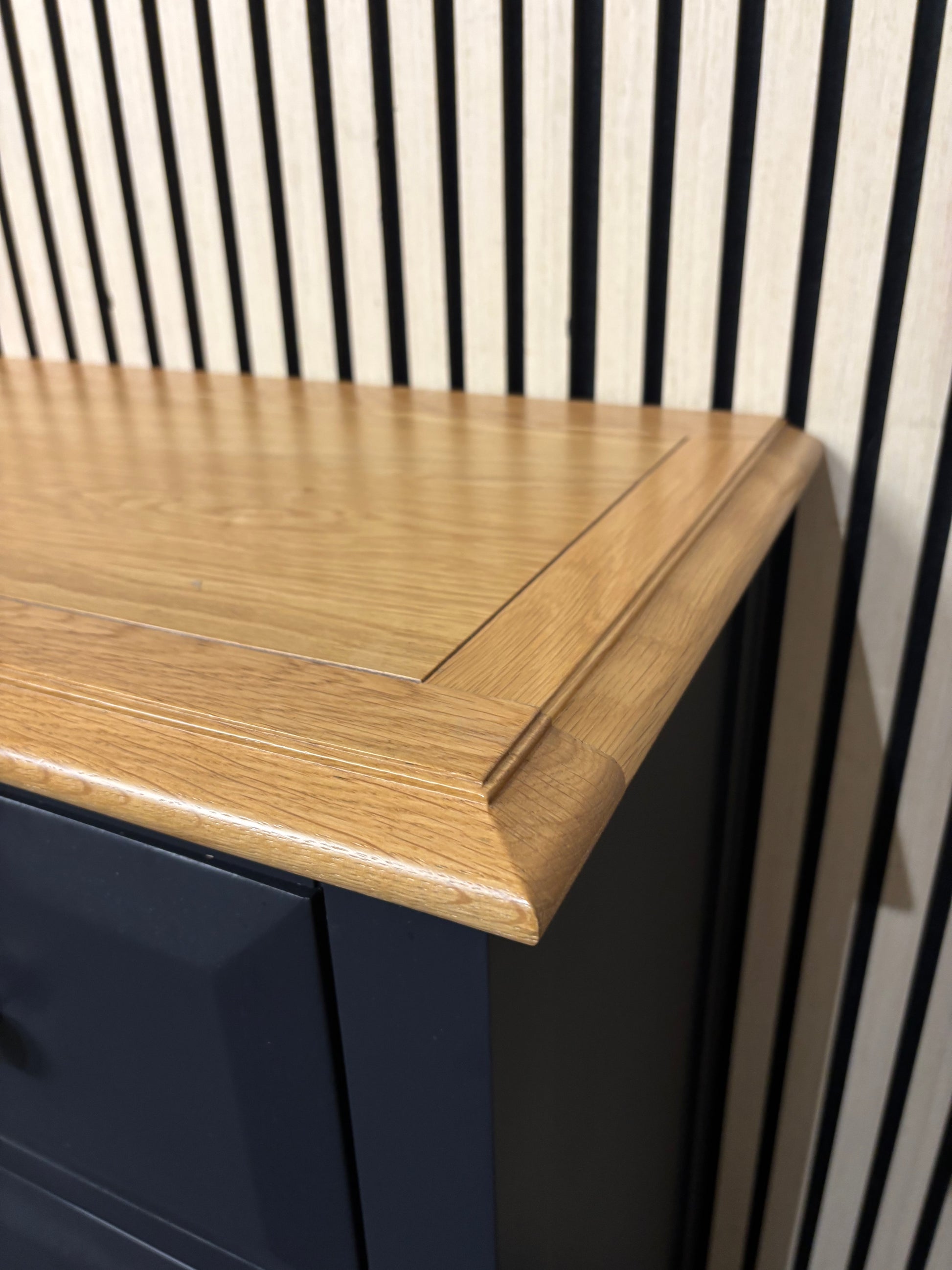 Solid oak and grey painted 2+2 chest of drawers (H 85 x W 80 x D 40 cm) 43598