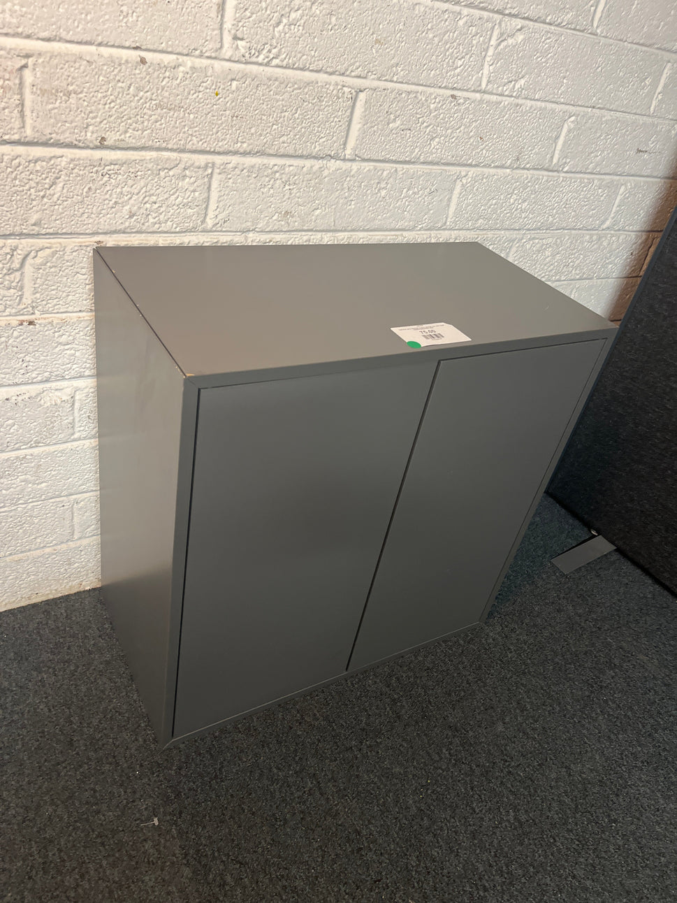 Tall Eket grey laminate 2 door storage unit with shelf 700Wx700Hx350D 2225