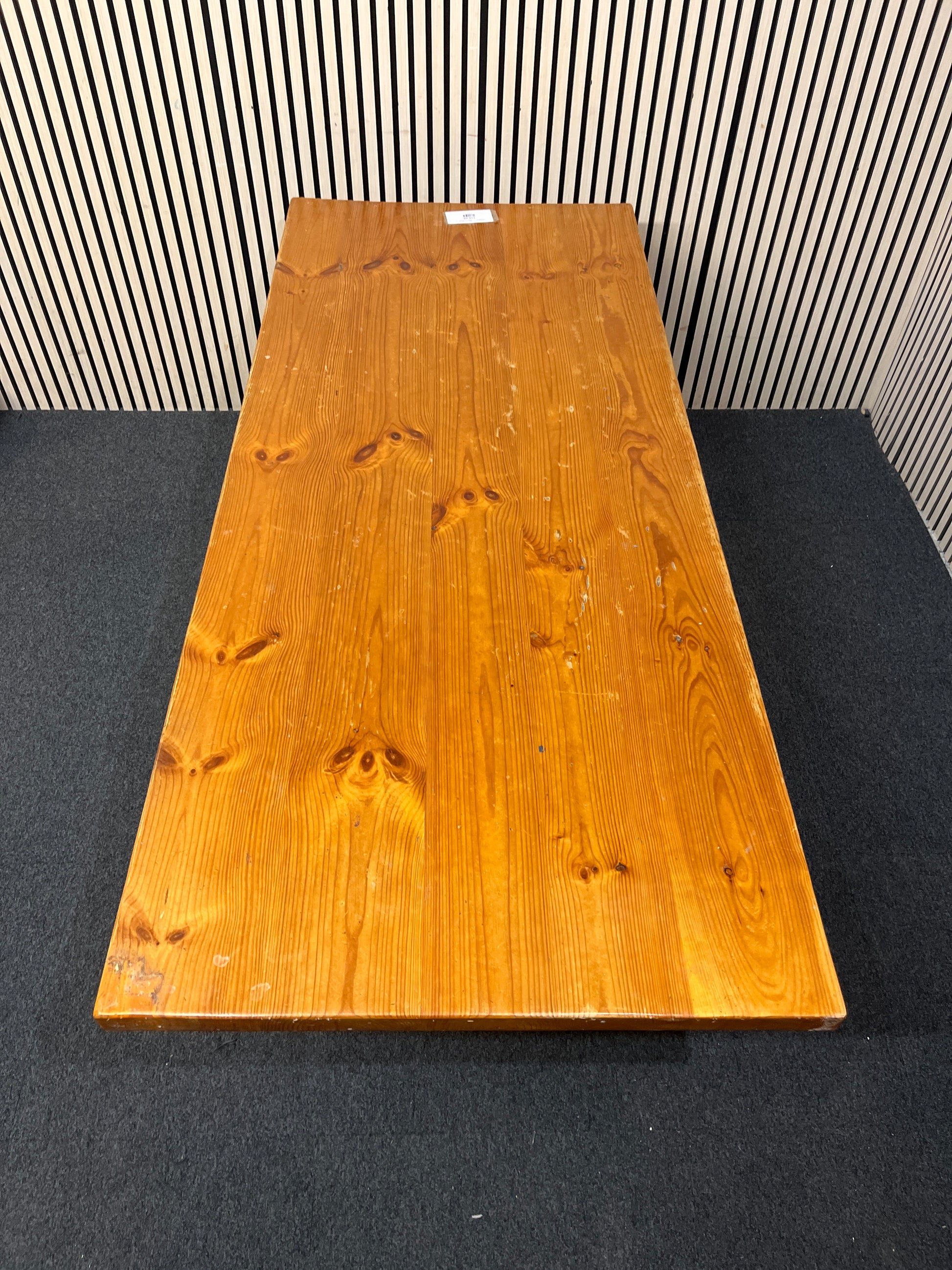 Rectangular solid pine dining table (L 184 x W 77 cm) 44273