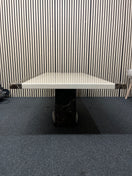 Rectangular marble coffee table with contrasting border on central base (W 130 cm) 44537