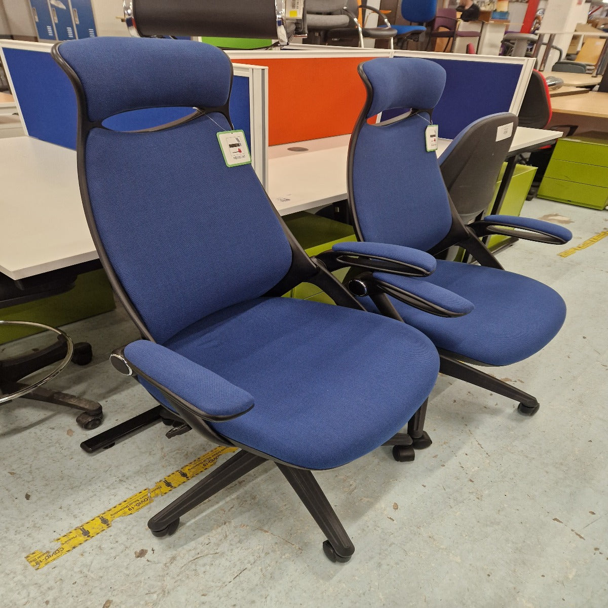 Tuscan high back fabric managers chair with head support