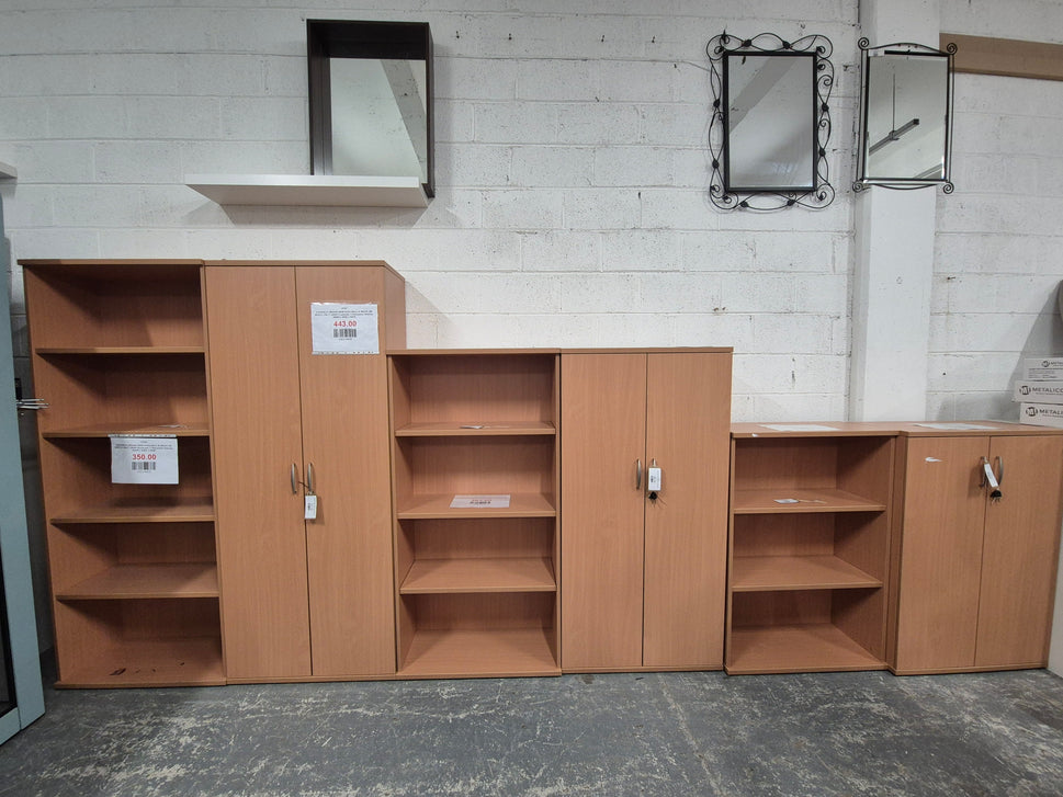 IB2000BCH (BRAND NEW AVAILABLE IN WHITE OR BEECH ONLY) 2000H Bookcase, 5 Adjustable Shelves, 2000H x 400D x 800W