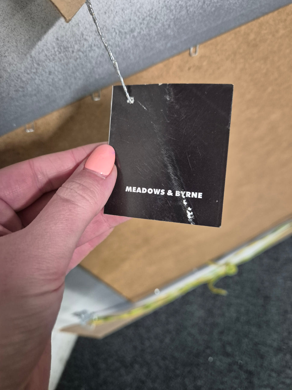 Solid wood silver painted square mirror (H 900 x W 820 mm) 3125