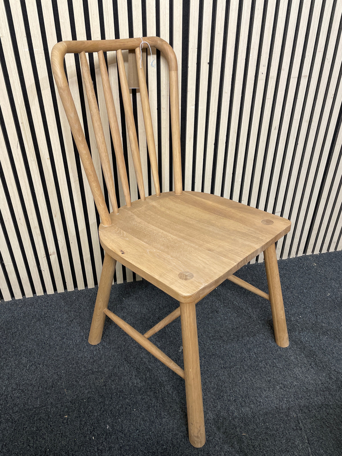 Solid oak white wash high back dining chair 44429