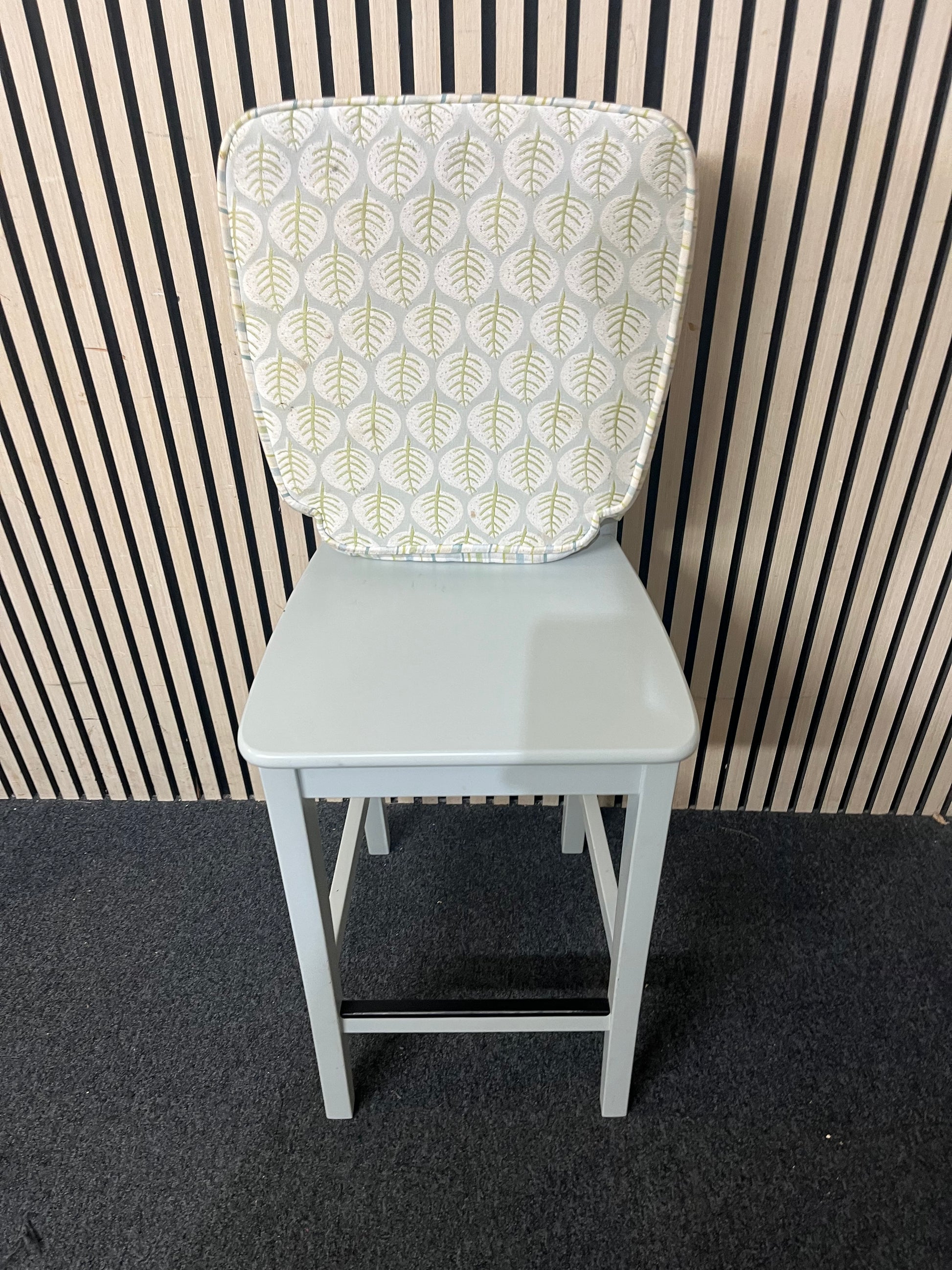 Solid wood grey breakfast bar stool (Seat height 64 cm) 44204