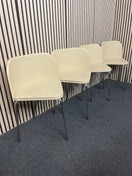 Cream leatherette curved dining chair (set of 4)
44616