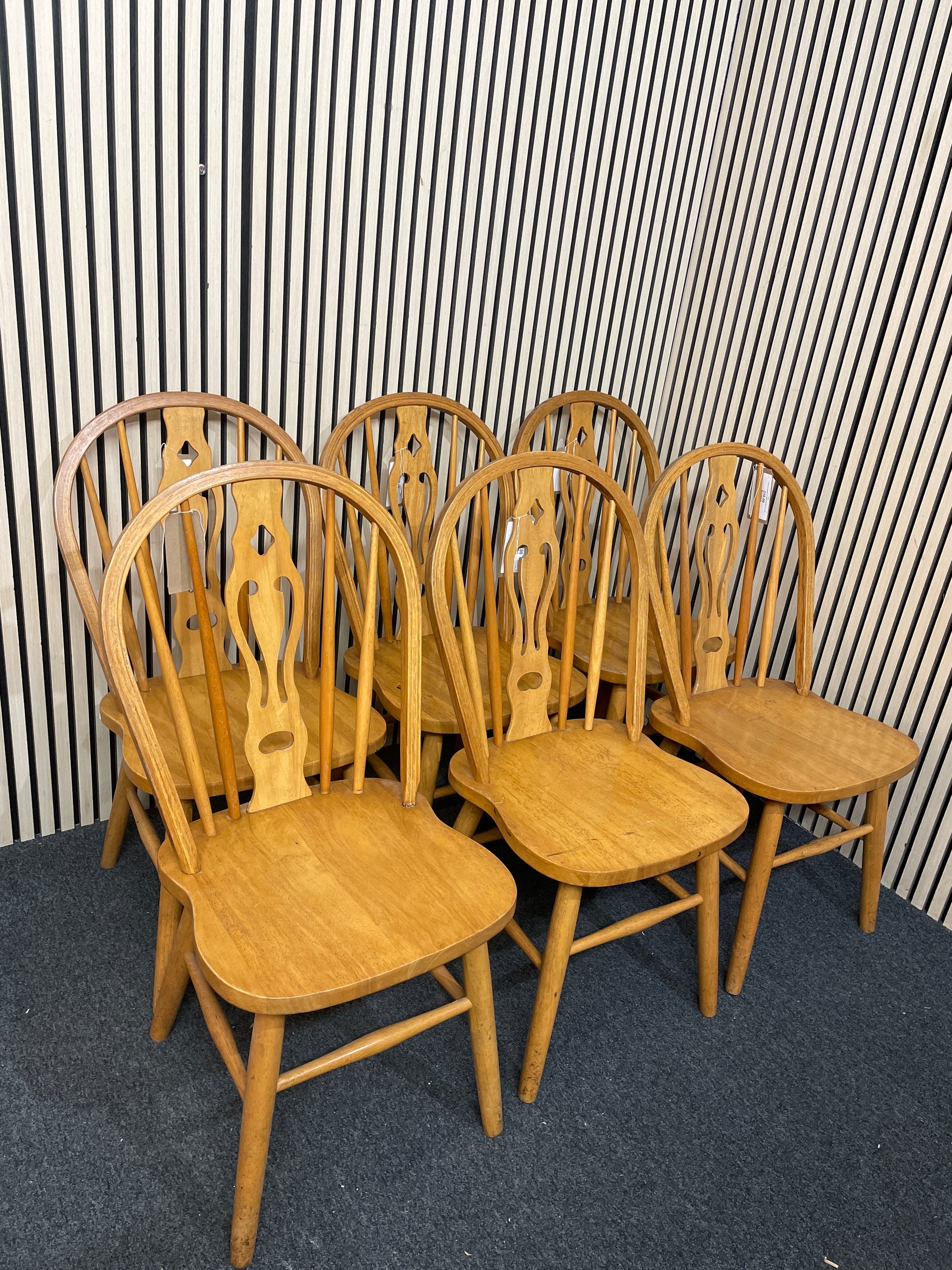 Solid Pine spindle back dining chair (SET OF 6) 1226