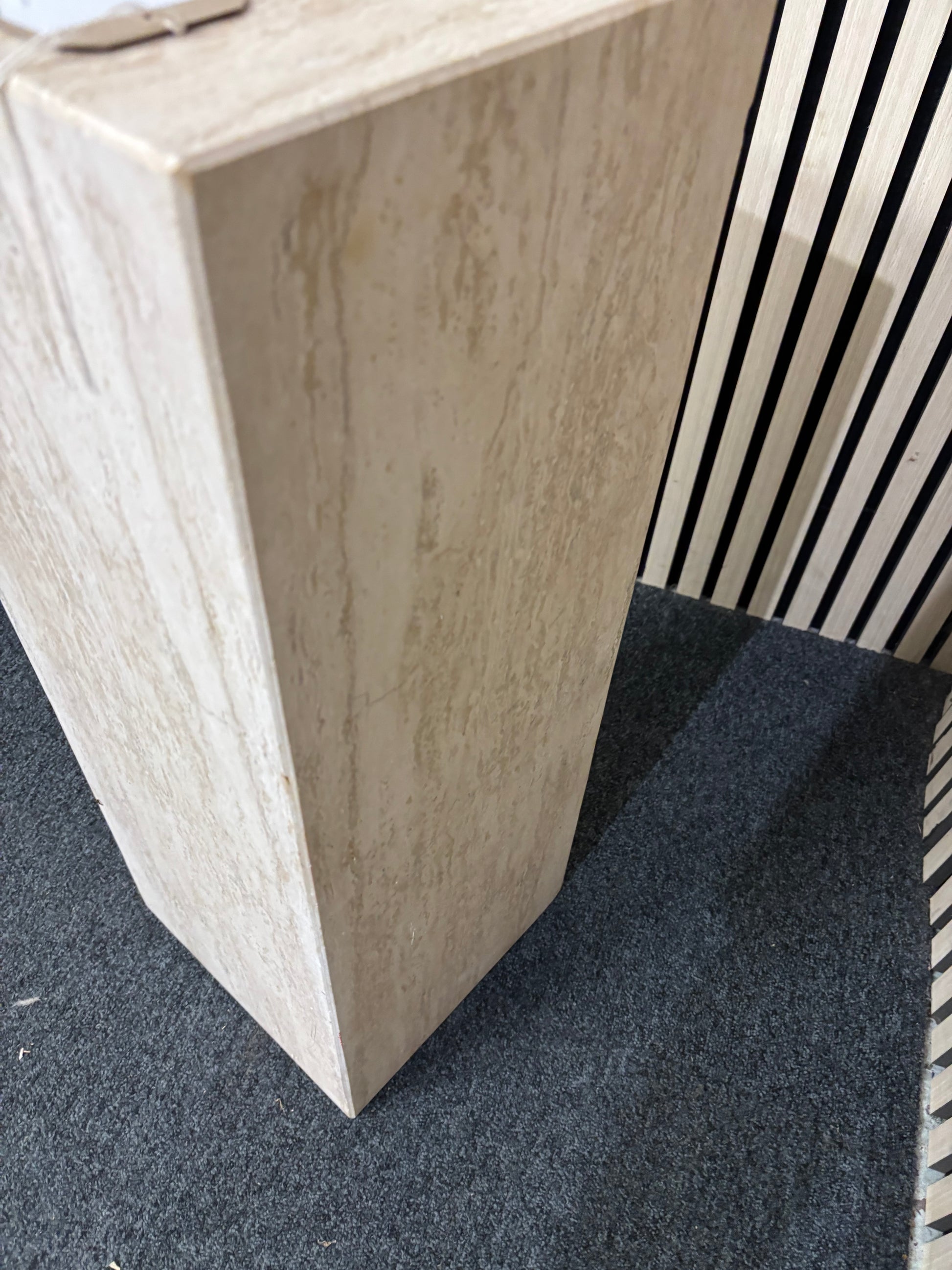 Cream polished concrete plant stand 43430