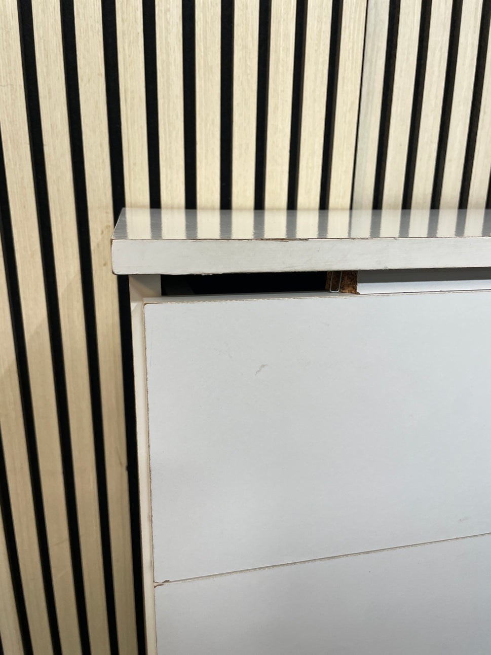 White laminate 5 drawer chest 2425