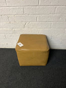 Small brown leatherette footstool 1225