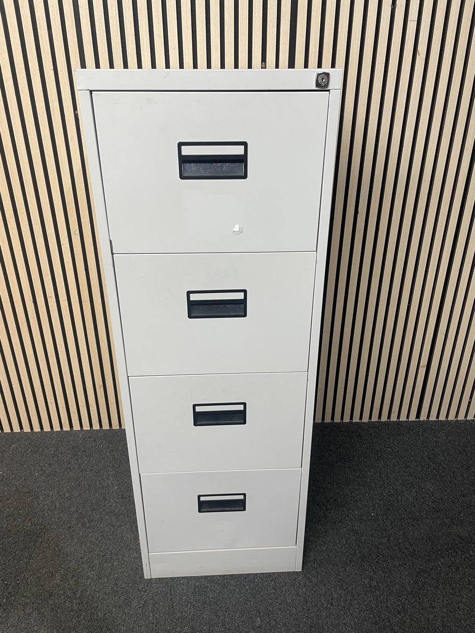 4 Door grey filing cabinet (no key)