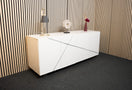 White laminate 4 door sideboard (H 75 x W 180 x D 48 cm) 1325