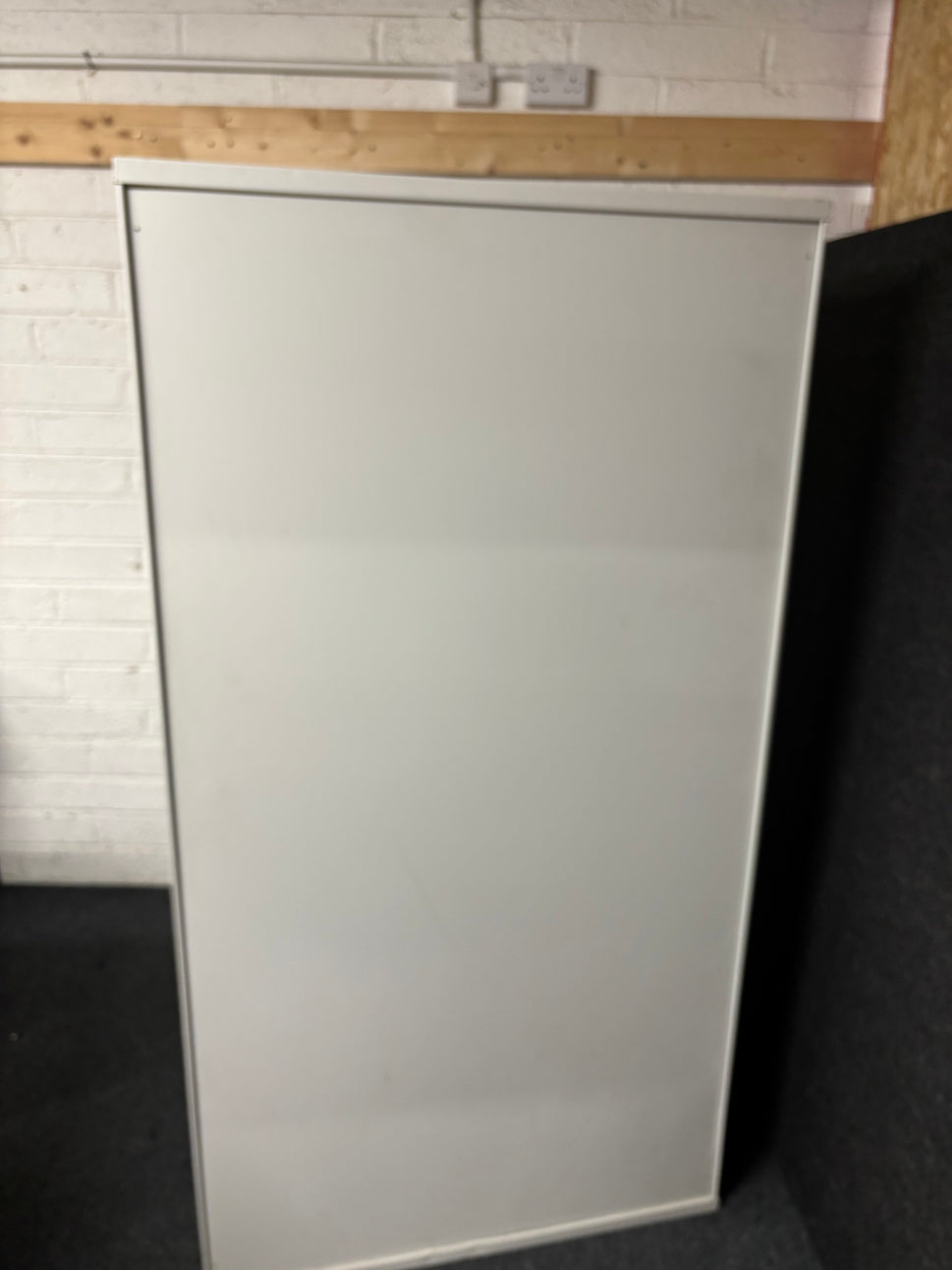 SECONDHAND MARGIN tall 6x3 grey steel storage unit with shelves