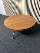 Walnut circular coffee table (H 35 x W 70 cm) 2325