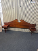 5ft Rossmore mahogany ornate headboard with fixed bedside lockers with 1 drawer 3325
