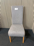High back grey fabric dining chair 1425