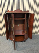 Ornate rossmore mahogany 1 glass door corner low display unit (H 100 x W 83 x D 42 cm) 4225