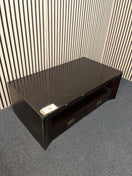 darkwood coffee tables with drawers and shelf (H 40 x W 110 x D 60 cm) 2425