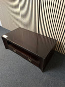 darkwood coffee tables with drawers and shelf (H 40 x W 110 x D 60 cm) 2425