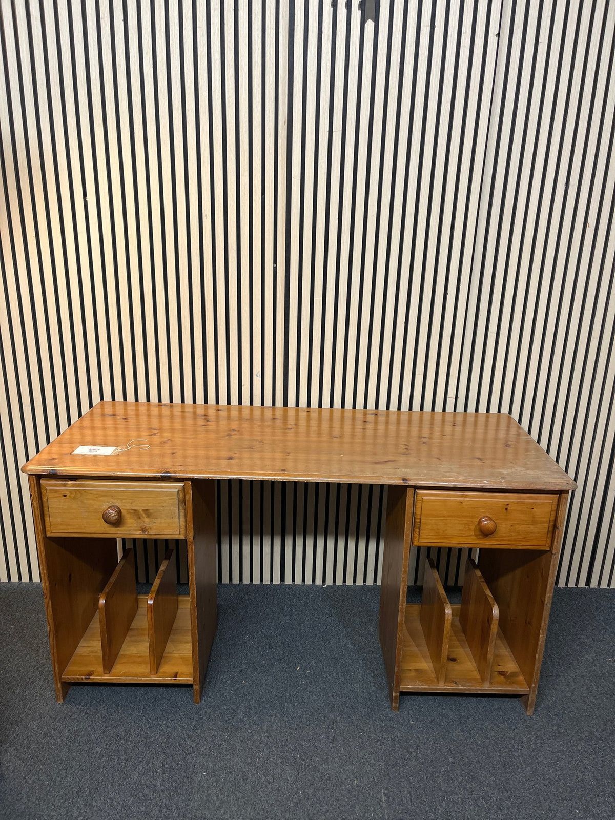 Natural pine 2 drawer dressing table (H 75 x W 140 x D 60 cm) 2425