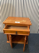 Natural pine 2 door 1 drawer lattice locker 2425