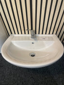 Porcelain sink with pedestal and taps 3126