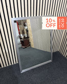 Large silver framed mirror 3126