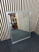 Large silver framed mirror 3126