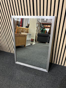 Large silver framed mirror 3126