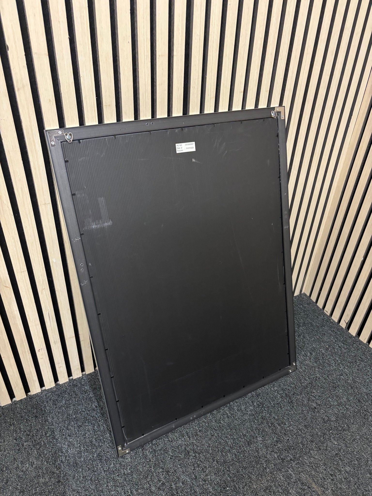 Large silver framed mirror 3126