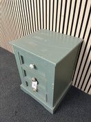 1 drawer grey painted bedside table 3126