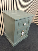 1 drawer grey painted bedside table 3126