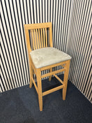 Solid wooden framed bar stool with back 3126